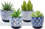 Ceramic Succulent Planter Pots - 3.5 Inch Small Flower Pot with Drainage Holes a... - Image 2