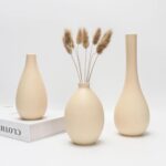 Ceramic Vase Set 3-Piece - Bohemian Farmhouse Style Decorative Vases for Pampas ... - Image 2