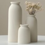 Ceramic Vase Set-3, Small Flower Vases for Decor, Modern Boho Farmhouse Style, D... - Image 2