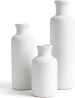 Ceramic Vase Set of 3 – Modern Minimalist White Vases with Matte Finish, Coordin... - Image 2
