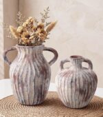 Ceramic Vases Set of 2, Flower Vase Bud Vases Small Vase for Pampas Grass Home D... - Image 2