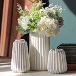 Ceramic Vases Set of 3-White Vase for Modern Home Decor, Flower Vases for Aesthe... - Image 2
