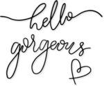 Chedin Black Hello Gorgeous Metal Wall Art Decor,Sign Wall Art,for Living Room O... - Image 2