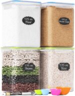 Chef's Path Kitchen Storage Box Set of 4 Extra Large Airtight Food Storage Jars ... - Image 2