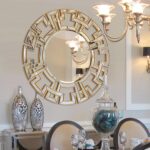 Chende Gold Mirrors for Decor, 32'' Round Wall Mirror with Beveled Glass Frame, ... - Image 2