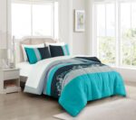 Chezmoi Collection Alana 7-Piece Bed in a Bag Comforter Set with Sheets - Embroi... - Image 2