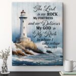 Christian Wall Art Decor, The Lord is My Rock Bible Verse Framed Canvas Painting... - Image 2