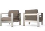 Christopher Knight Home Cape Coral Outdoor Aluminum Club Chairs with Water Resis... - Image 2