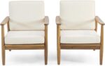 Christopher Knight Home Felix Outdoor Acacia Wood Club Chair (Set of 2), Teak Fi... - Image 2
