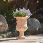Christopher Knight Home Fiorenza Patio Planter, Light Concrete Planter, Mid-Cent... - Image 2