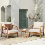 Christopher Knight Home Jenny 3-Piece Outdoor Patio Furniture Set, Set of 2 Soli... - Image 2
