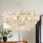 Chrome Modern Flower Crystal Chandelier 11 Lights 6-Tier Luxury Chandelier Light... - Image 2