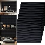 Chunful 30 Pcs 28.81 Sq ft 3D Wall Panels PVC Wave Design,11.8" x 11.8" Wall Pan... - Image 2