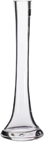 Clear Glass Bud Vase 9.8 Inch Tall Round Bottom Floral Container for Wedding Par... - Image 2