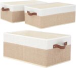 Closet Organizer Bins 3 Pack, Large Storage Bins for Shelves, Foldable Closet St... - Image 2