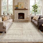 Collive Washable Area Rug 8x10, Neutral Boho Rugs for Living Room Rugs 8x10 Non ... - Image 2
