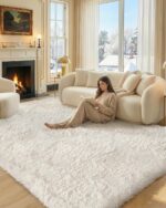 Color&Geometry 8x10 Large Fluffy Area Rug for Living Room, Upgraded High-Density... - Image 2