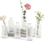 ComSaf Small Vases for Flowers Mini Clear Glass Bud Vases in Bulk, 5.2 inch Tall... - Image 2