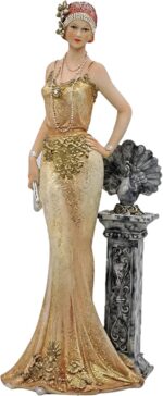 Comfy Hour 13" Luxury Standing Lady Figurine, Art Deco Style Roaring 20s Woman S... - Image 2