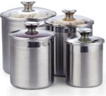 Cooks Standard Stainless Steel Food Jar Storage Canister Set Large 4-Piece, 1.6q... - Image 2
