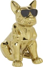 CosmoLiving by Cosmopolitan Ceramic Bulldog Decorative Sculpture Home Decor Stat... - Image 2