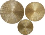 CosmoLiving by Cosmopolitan Wooden Plate Home Wall Decor Carved Radial Wall Scul... - Image 2