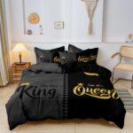 Couple Bedding Set - King Size, Crown Queen and King Comforter Cover Solt & Brea... - Image 2