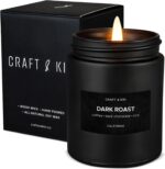 Craft & Kin Premium Dark Roast Coffee Candle | Black Scented Candles for Home | ... - Image 2