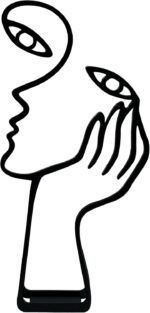 Creative Abstract Decor The Thinker Statue Face & Hand Statues and Sculptures，Me... - Image 2