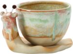 Creative Co-Op Stoneware Snail Planter, Reactive Glaze, (Each One Will Vary), Se... - Image 2