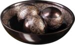 Creative Scents Dublin Brown Decorative Bowl with Orbs Set - Centerpiece Table D... - Image 2