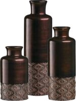 Creative Scents Dublin Brown Vases - Set of 3 Vases - Table Centerpieces for Din... - Image 2