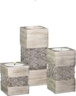 Creative Scents Dublin Silver Small Tealight Candle Holder Set of 3 - Centerpiec... - Image 2