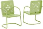 Crosley Furniture Azalea 2-Piece Outdoor Chair Set, Vintage Retro Metal Patio Ch... - Image 2