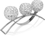 Crystal Candle Holders, 3 Arms Crystal Candelabras, Coffee Table Decorative Cent... - Image 2