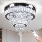 Crystal Chandeliers Modern Crystal Chandelier Flush Mount Ceiling Light Fixture ... - Image 2