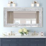 Crystal Crush Diamond Wall Mirror-47 x24 Silver Mirror, Gorgeous Rectangle Mirro... - Image 2