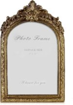 Cuspin 4x6 Picture Frame Arched Vintage Frame, Gold Ornate Resin Frames with Ple... - Image 2
