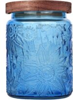 Custde Candy Jar with Airtight Wood Lid 23.7 fl oz Glass Vintage Storage Caniste... - Image 2