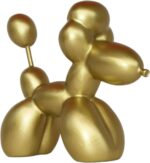 Cute Gold Balloon Dog Figurines of Resin，Dog Statue in The Bedroom Living Room D... - Image 2