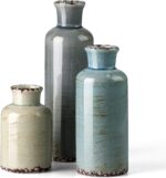 CwlwGO- Ceramic Vase Set of 3, Small Flower Vases for Home Decoration, Modern Fa... - Image 2