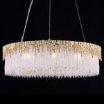 D23.6 Round Crystal Chandelier, Modern Gold Crystal Chandeliers for Dining Room,... - Image 2