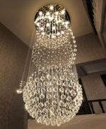 D40'' x H120'' Crystal Chandelier for Entryway High Ceiling Chandeliers Glam Cha... - Image 2