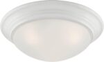 DESIGNERS FOUNTAIN 3-Lights Flush Mount Ceiling Lights, 16.75 Inch Tap Etched Gl... - Image 2