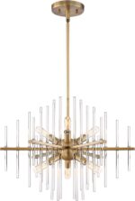 DESIGNERS FOUNTAIN Reeve 6-Light Chandelier with Clear Glass Rods, Burnished Ant... - Image 2