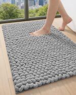DEXI Bathroom Rugs 17x30, Non Slip Washable Bath Mat, Luxury Chenille Super Abso... - Image 2