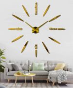 DIY Wall Clock, 3D Mirror Stickers Large Frameless Wall Clock Modern Design Watc... - Image 2