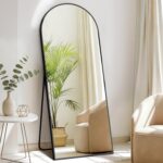 DUMOS Arched Full Length Mirror with Stand Floor Standing Aluminum Frame for Bed... - Image 2