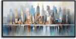DUNHUANG ART New York City Skyline Abstract Art - Modern Manhattan City View Pai... - Image 2