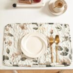 DaDalogy Enchanted Meadow Placemats - Set of 4, Floral Elegance in Beige, Rose, ... - Image 2